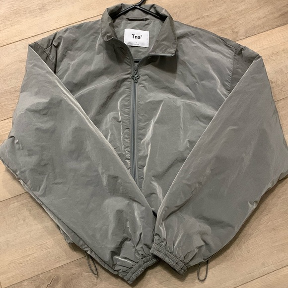 TNA Jackets & Blazers - NWOT Women’s TNA dope dyed jacket size s color matte pearl